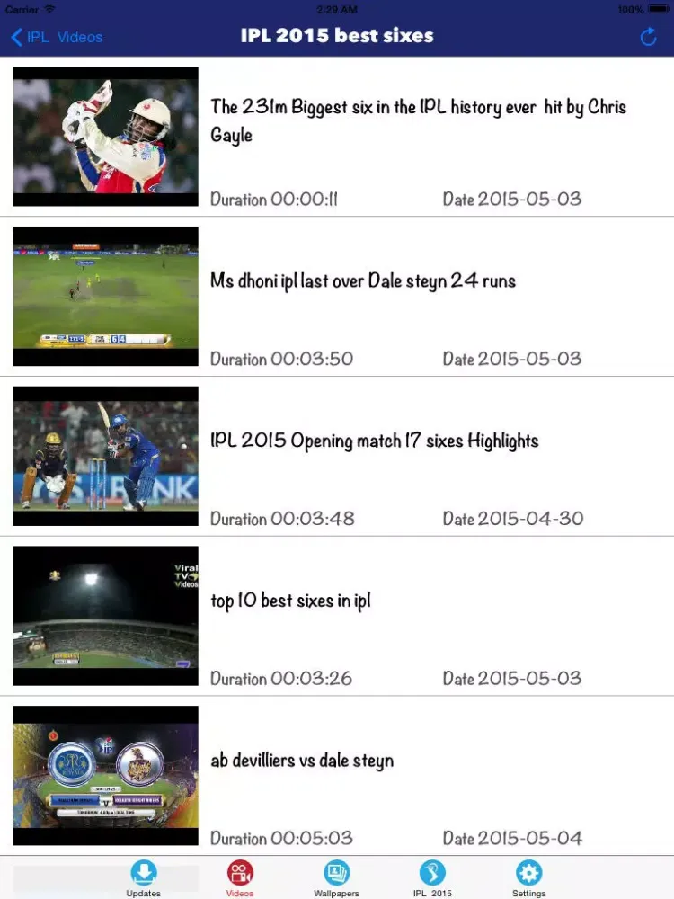 Capturas de pantalla de IPL Updates - Live Score, Latest News, Videos & Wallpapers iPad 