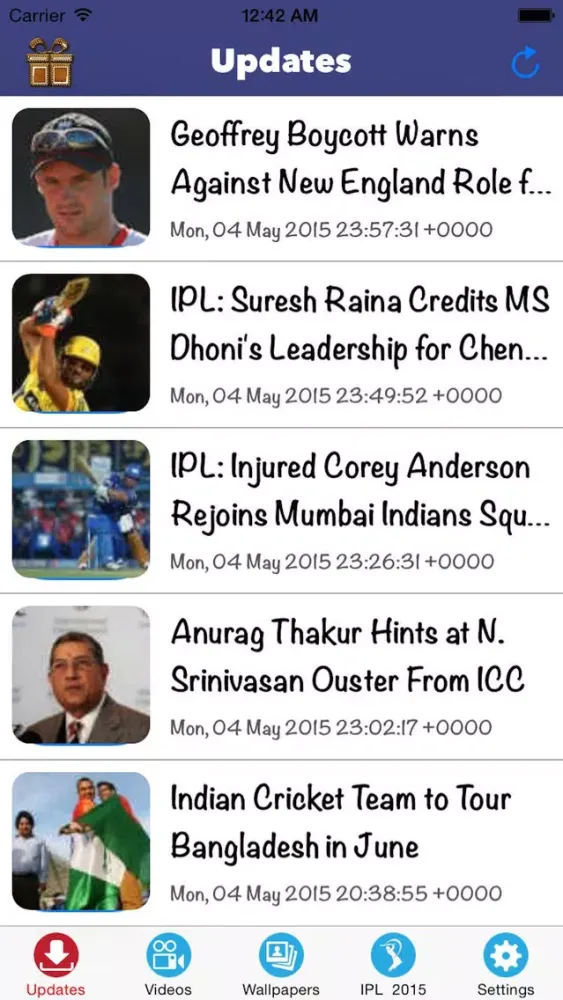 Capturas de pantalla de IPL Updates - Live Score, Latest News, Videos & Wallpapers