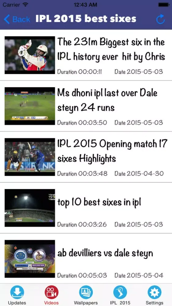 Capturas de pantalla de IPL Updates - Live Score, Latest News, Videos & Wallpapers