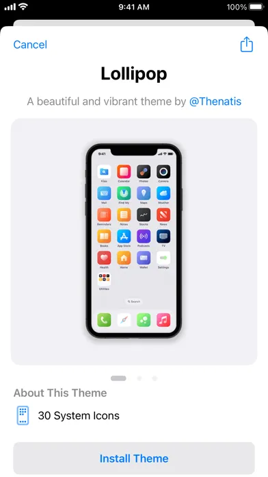 Captures d'écran de moloko app icon changer