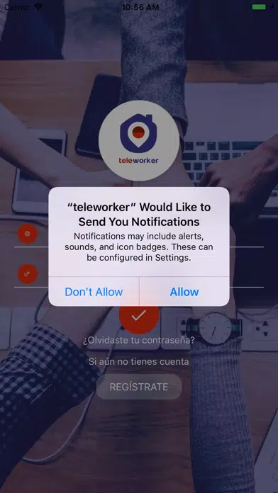 Tangkapan skrin Teleworker