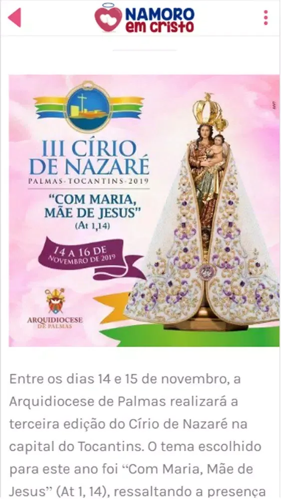 Ảnh chụp màn hình của Namoro em Cristo