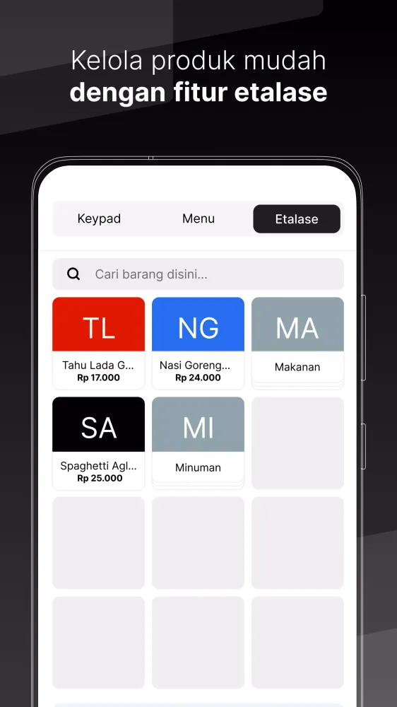 Tangkapan layar Aplikasi Kasir POS Pintar