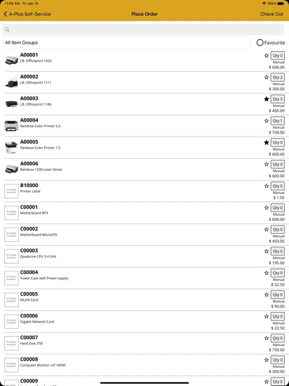 A-Plus Self-Service iPad  Screenshots
