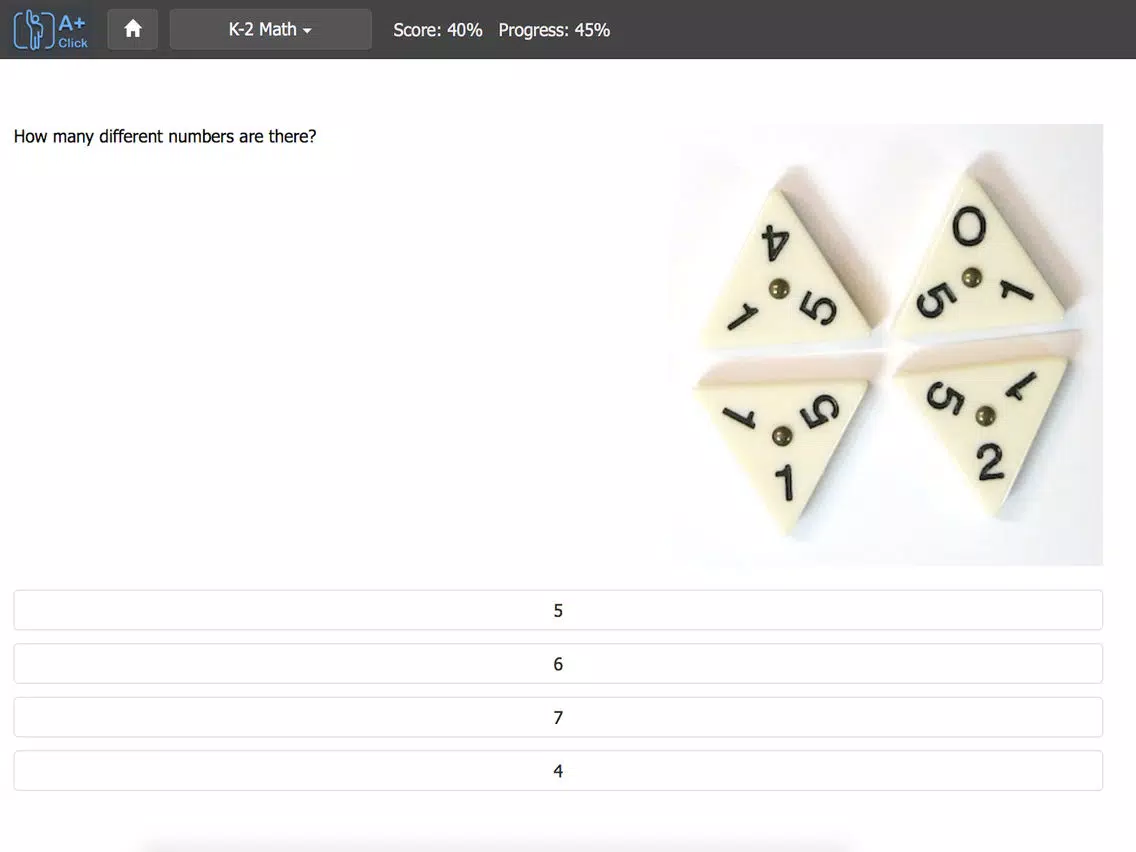Aplusclick K2 Math iPad 应用截图
