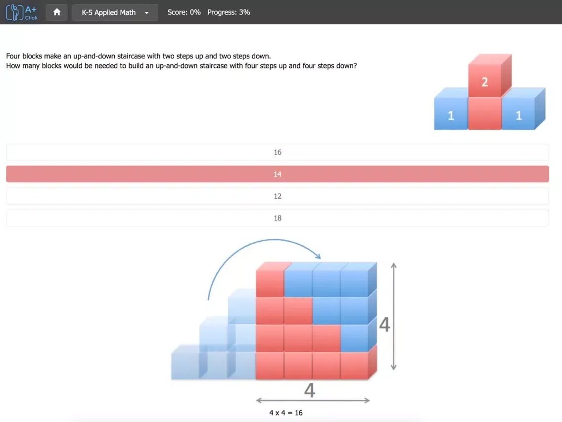 Aplusclick K5 Math iPad  Screenshots