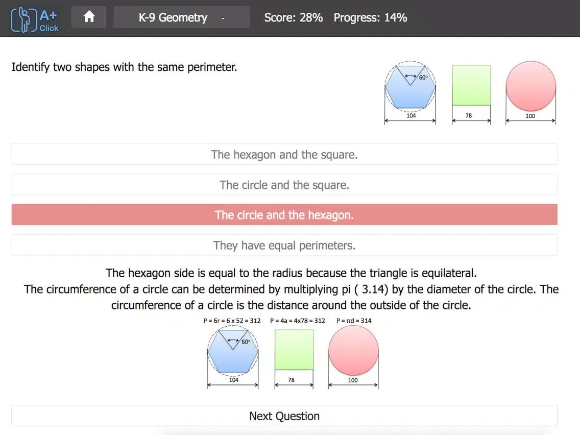 Capturas de tela do Aplusclick K9 Math iPad 