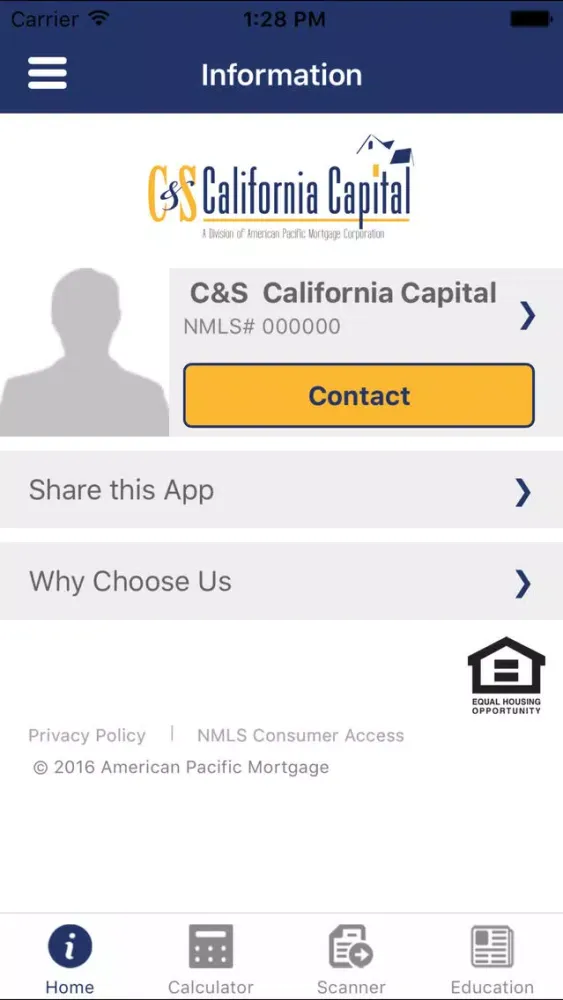 Tangkapan skrin C&S California Capital