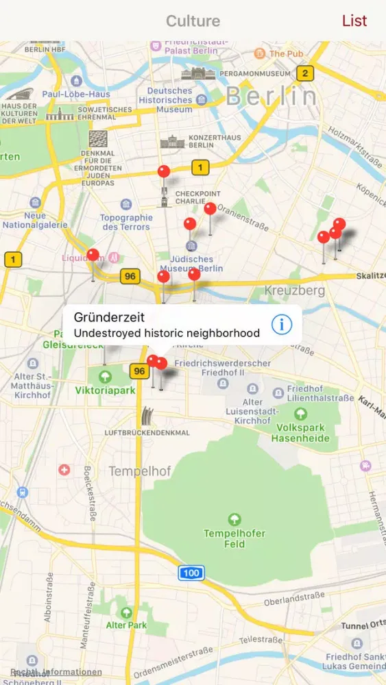 Captures d'écran de Kreuzberg Guide