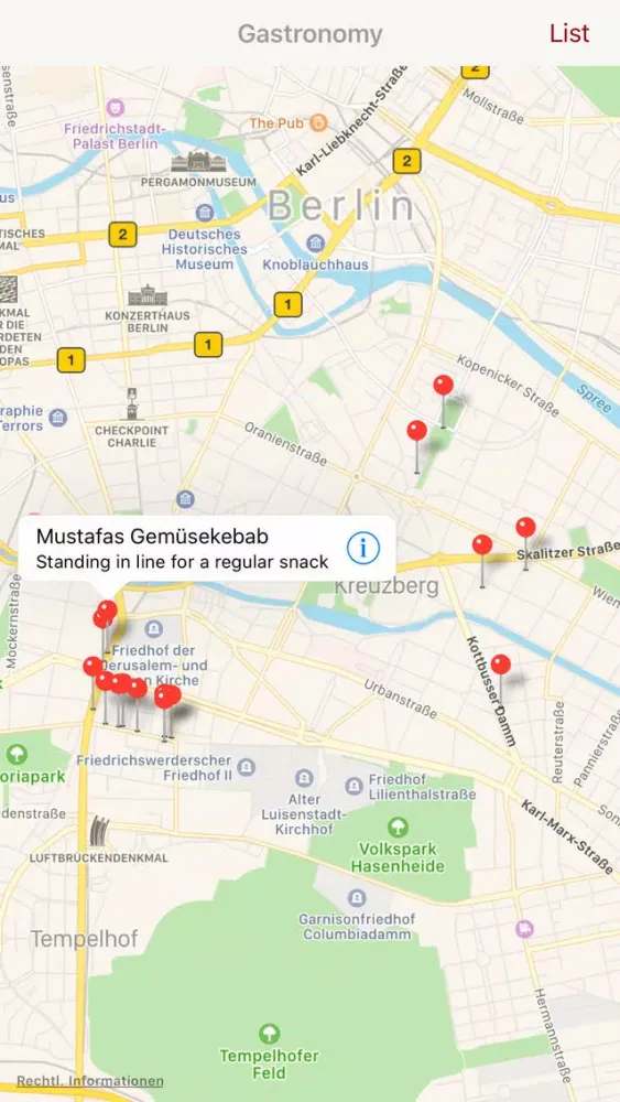 Captures d'écran de Kreuzberg Guide