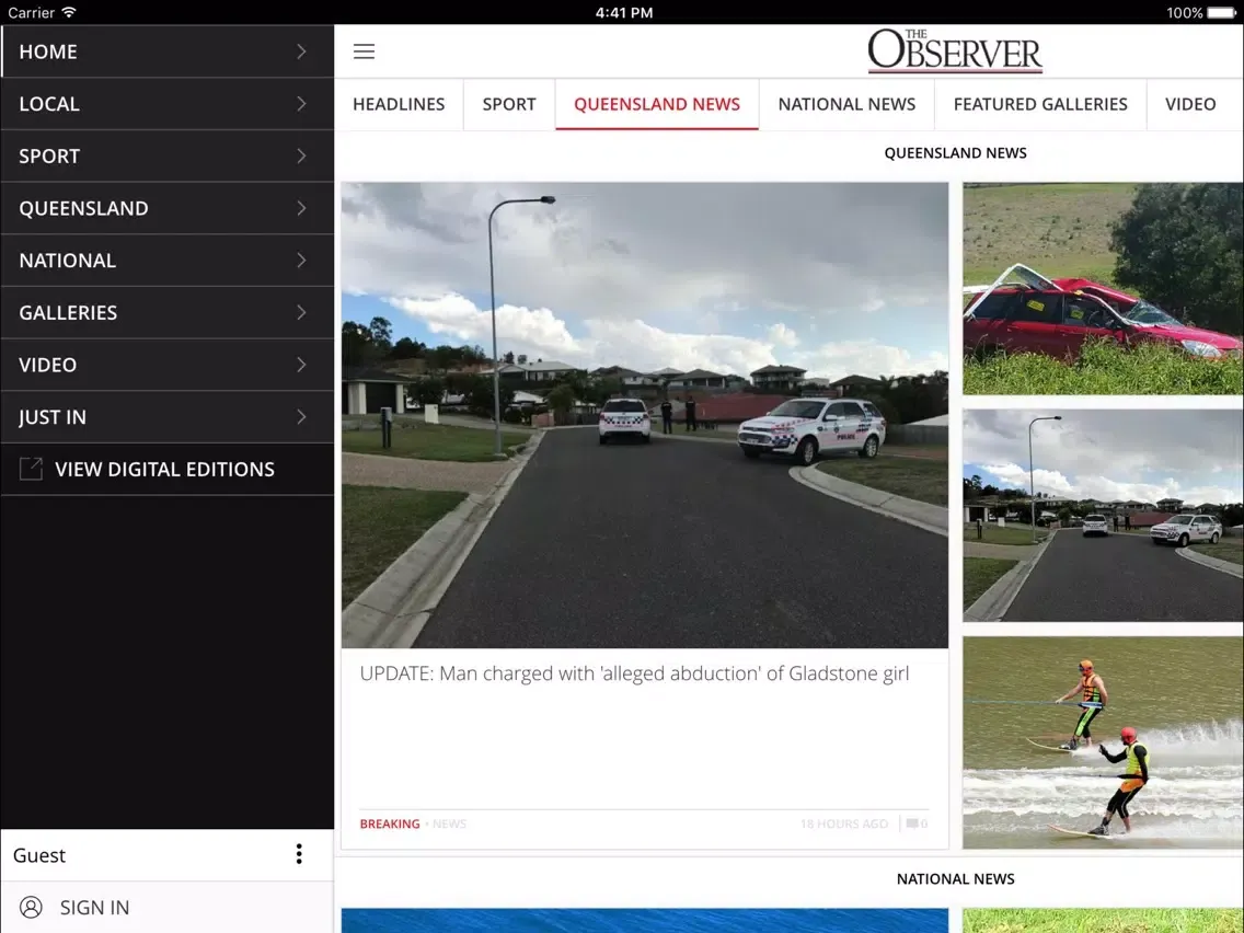 Gladstone Observer iPad  Screenshots