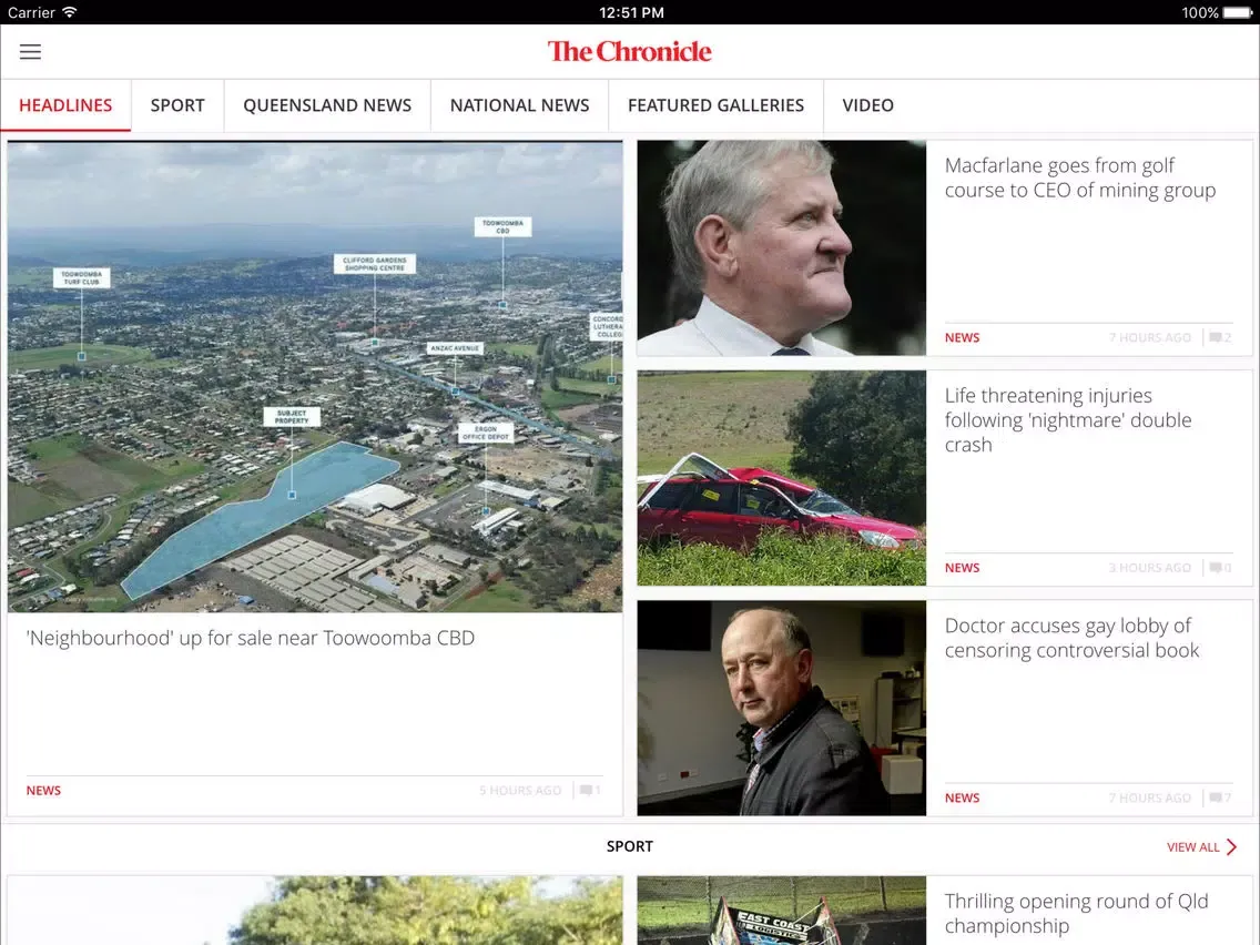The Chronicle iPad  Screenshots