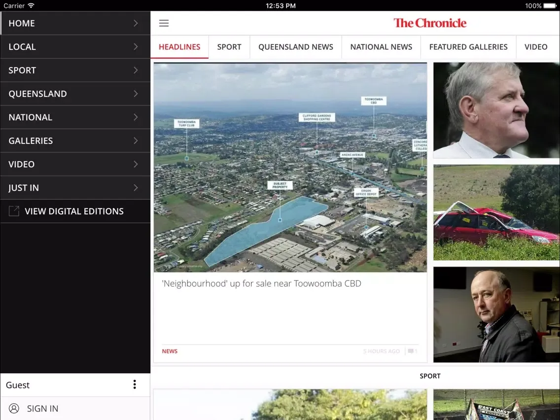 The Chronicle iPad  Screenshots