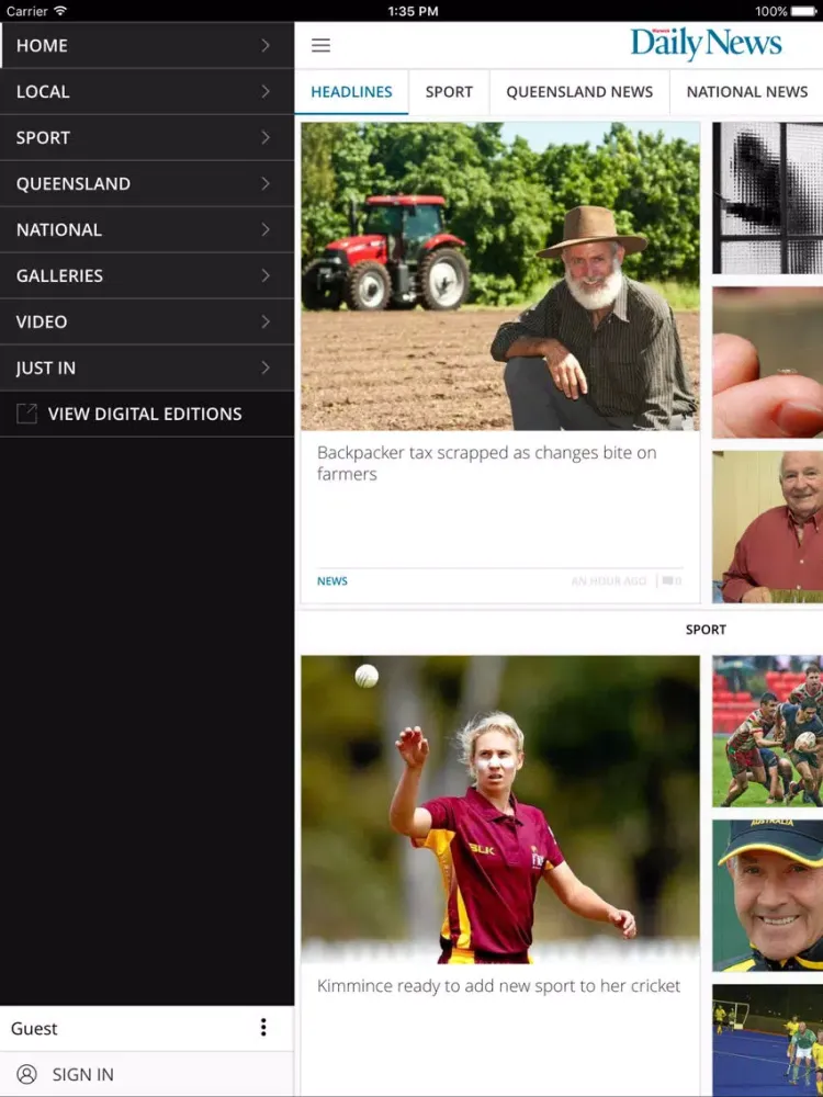 Warwick Daily News iPad  স্ক্রিনশট
