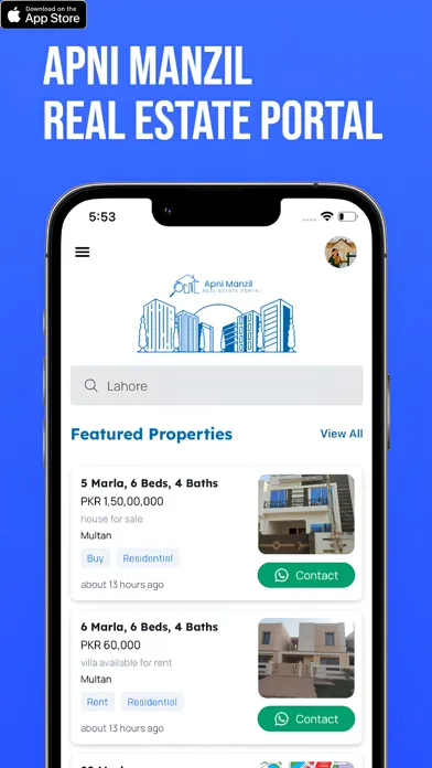 Tangkapan layar ApniManzil - Real Estate App