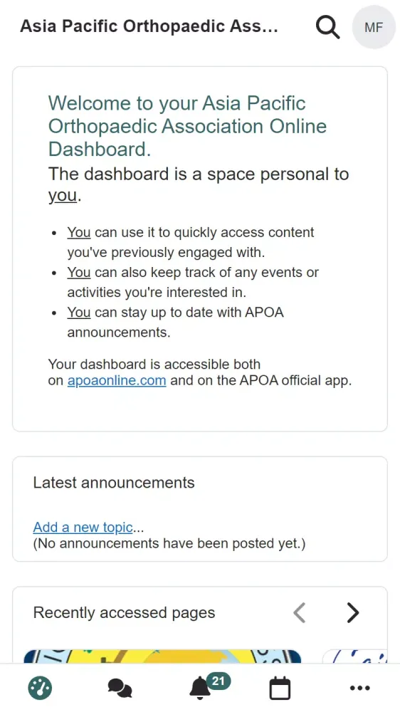 ภาพหน้าจอของ APOA Mobile