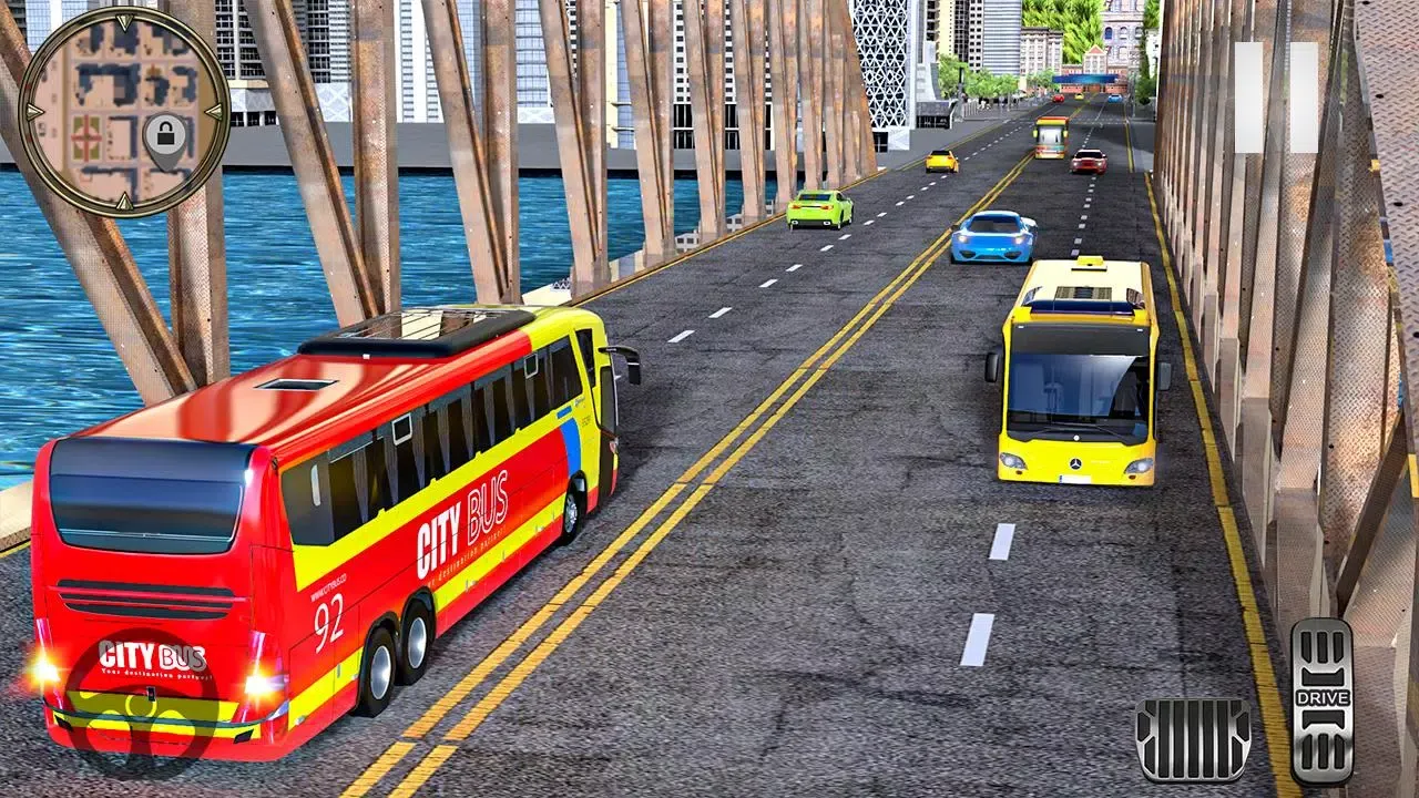 Tangkapan layar Modern City Coach Bus Driving