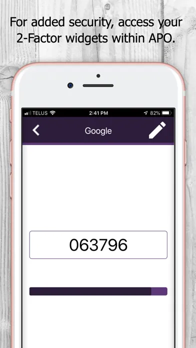 Zrzuty ekranu APO Password Manager