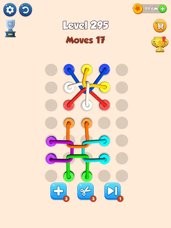 Tangkapan skrin Color Tangled Rope 3D iPad 