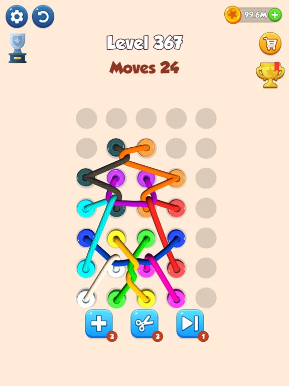 Tangkapan skrin Color Tangled Rope 3D iPad 
