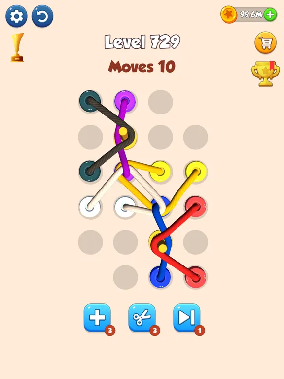 Tangkapan skrin Color Tangled Rope 3D iPad 