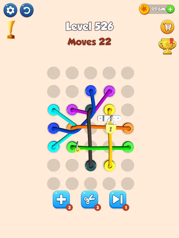 Tangkapan skrin Color Tangled Rope 3D iPad 