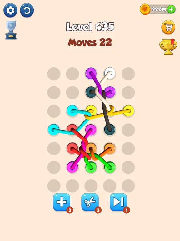 Tangkapan skrin Color Tangled Rope 3D iPad 