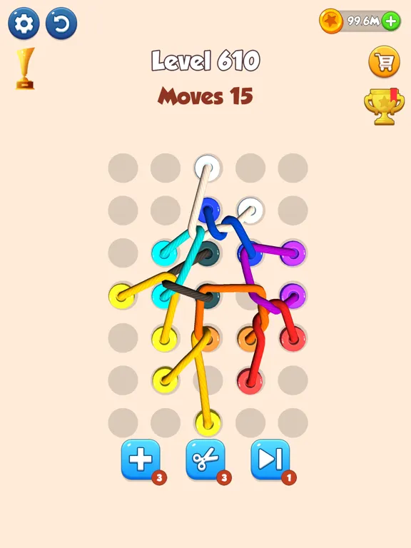 Tangkapan skrin Color Tangled Rope 3D iPad 