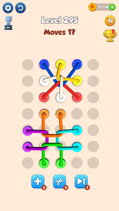 Tangkapan skrin Color Tangled Rope 3D