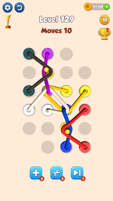 Tangkapan skrin Color Tangled Rope 3D