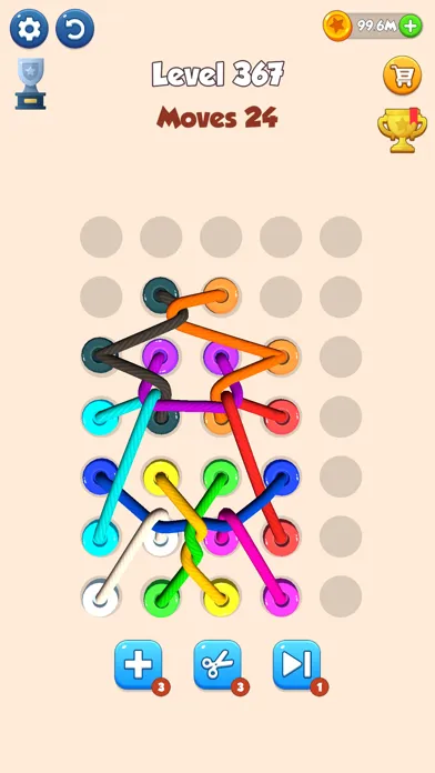 Tangkapan skrin Color Tangled Rope 3D