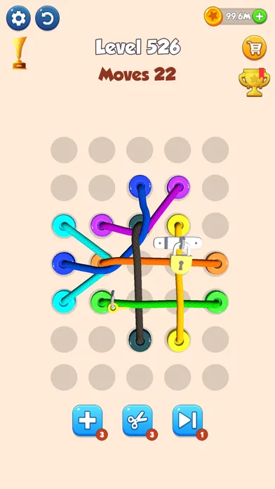 Tangkapan skrin Color Tangled Rope 3D