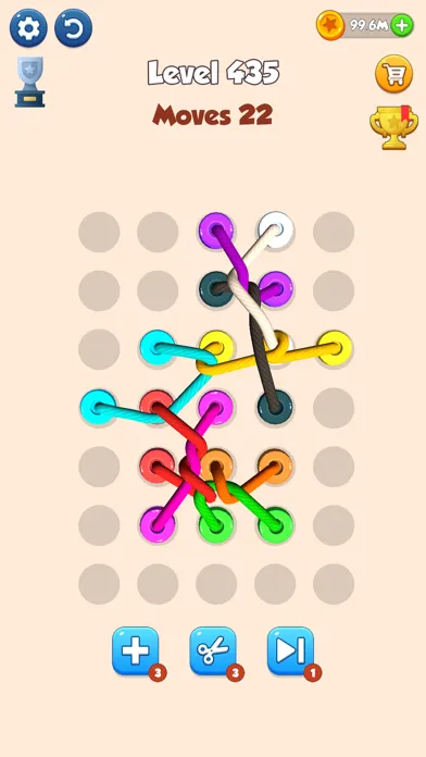 Tangkapan skrin Color Tangled Rope 3D