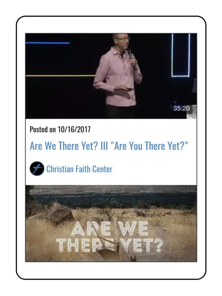 ภาพหน้าจอของ Christian Faith Center App iPad 
