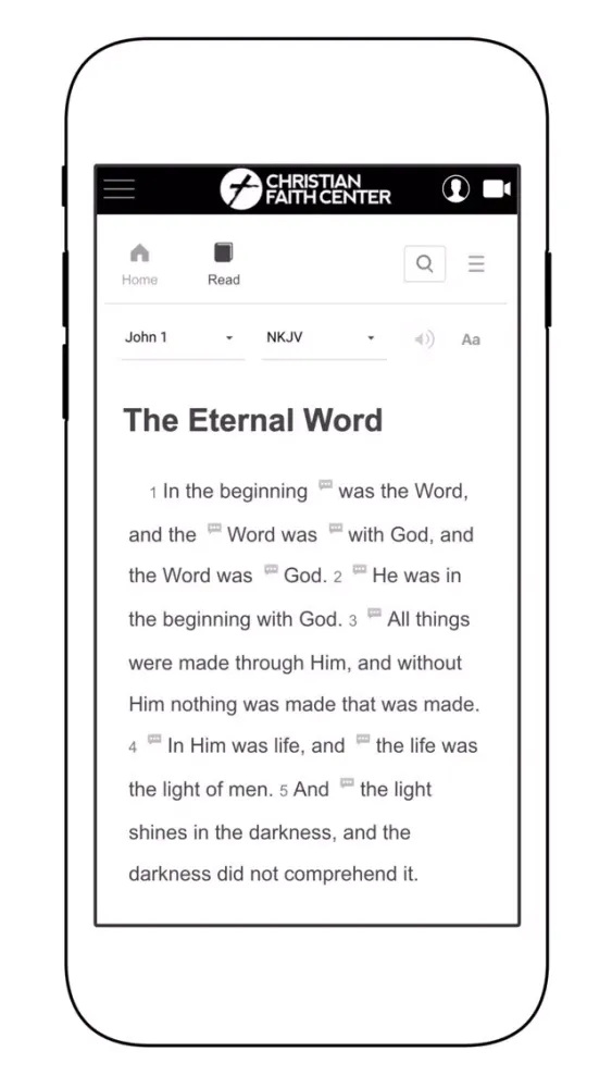 ภาพหน้าจอของ Christian Faith Center App