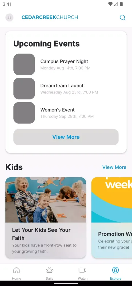 CedarCreek Church App Screenshots