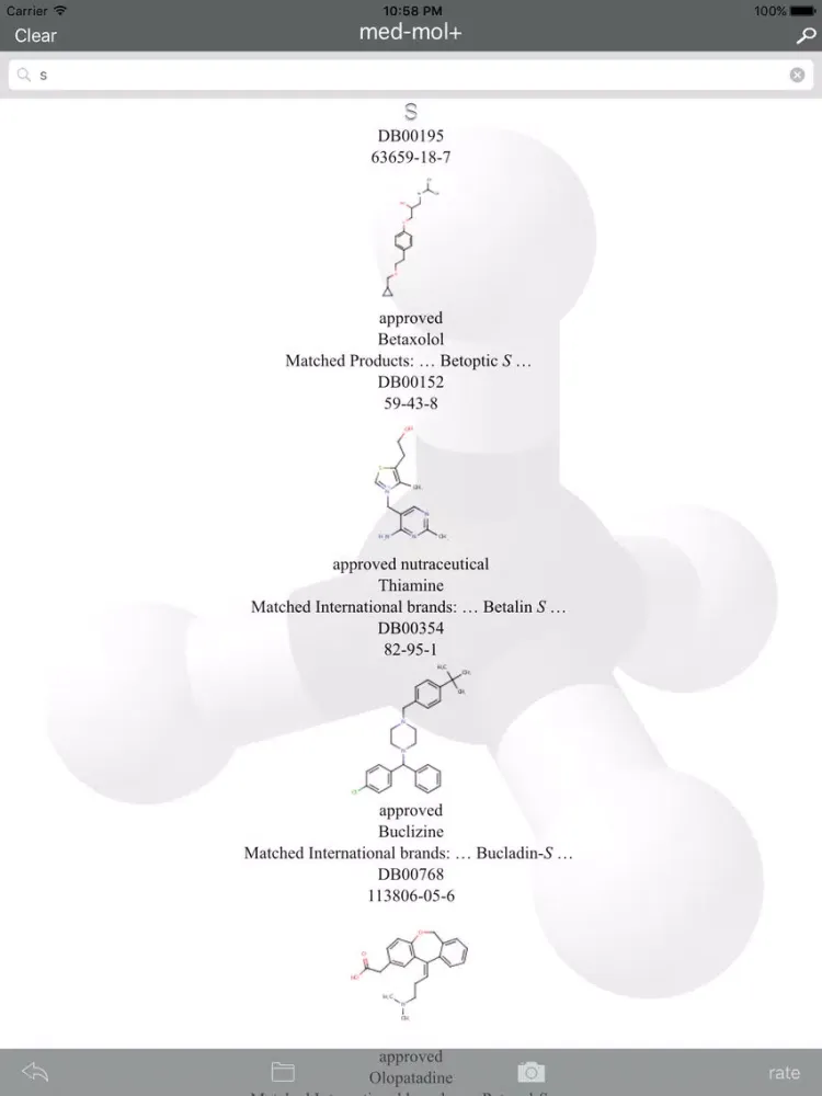 ภาพหน้าจอของ med-mol+: Drug & Medication Molecule Image Search iPad 