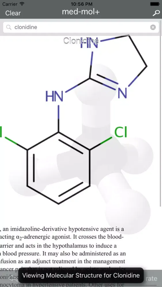 ภาพหน้าจอของ med-mol+: Drug & Medication Molecule Image Search
