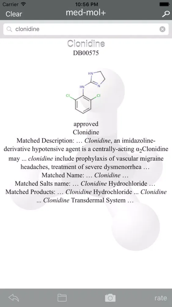 ภาพหน้าจอของ med-mol+: Drug & Medication Molecule Image Search