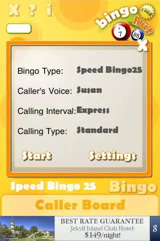 Capturas de tela do Bingo Hut Free