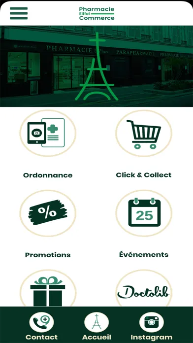 Zrzuty ekranu Pharmacie Eiffel Commerce