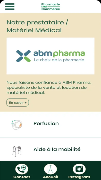 Zrzuty ekranu Pharmacie Eiffel Commerce