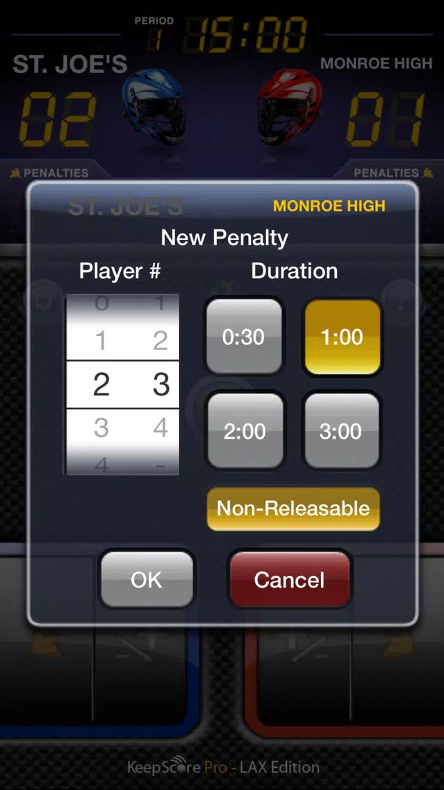 KeepScore Pro - Lacrosse Edition Screenshots
