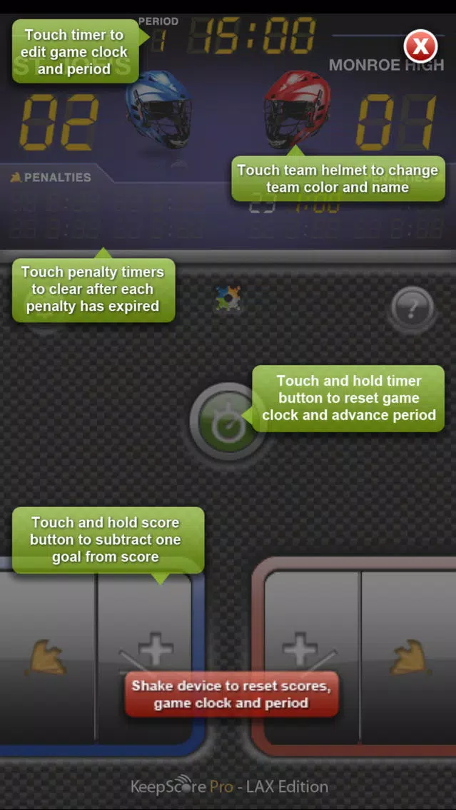KeepScore Pro - Lacrosse Edition Screenshots