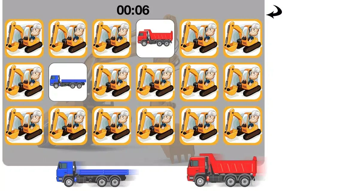 Captures d'écran de Trucks and Diggers Matching Game