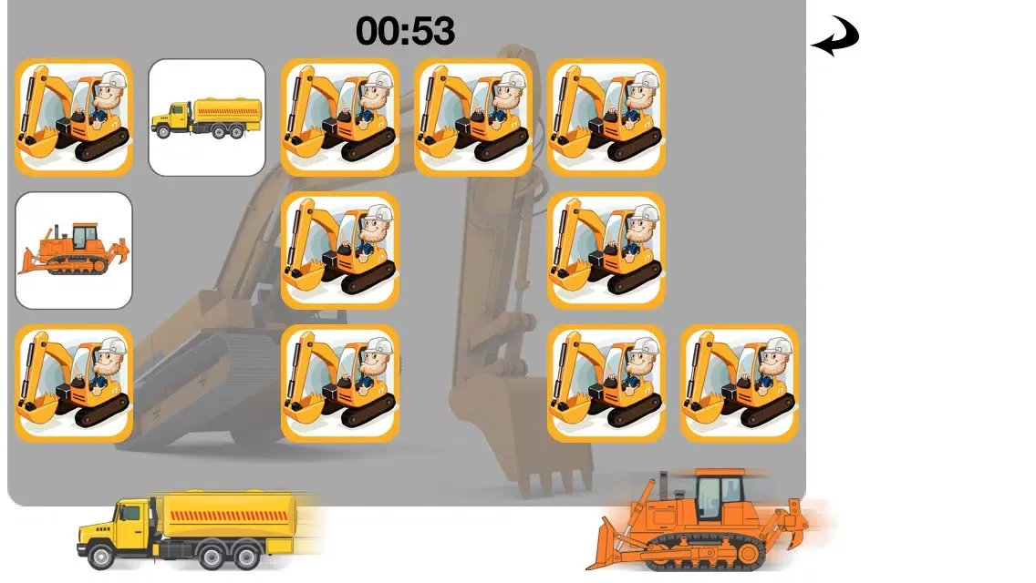 Captures d'écran de Trucks and Diggers Matching Game