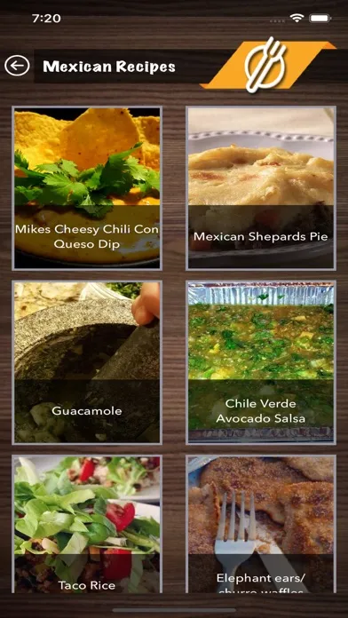 Ảnh chụp màn hình của Mexican Recipes