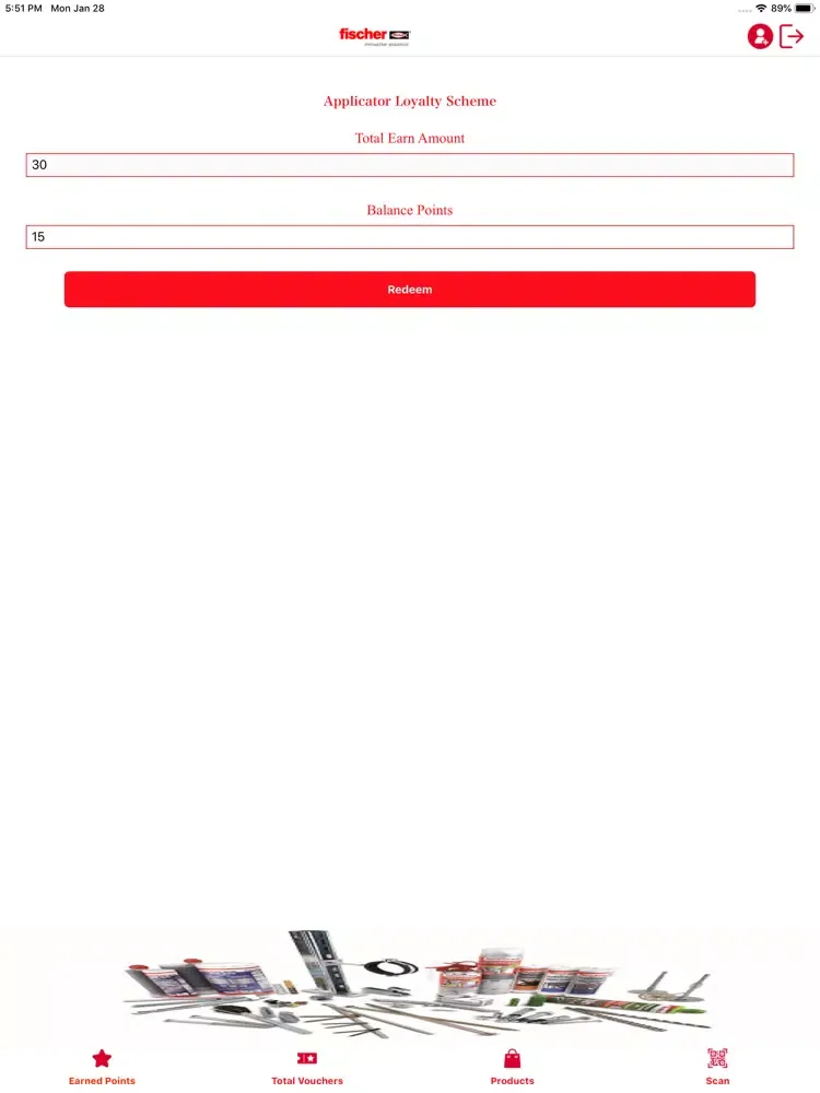 Fischer Loyalty iPad  스크린샷