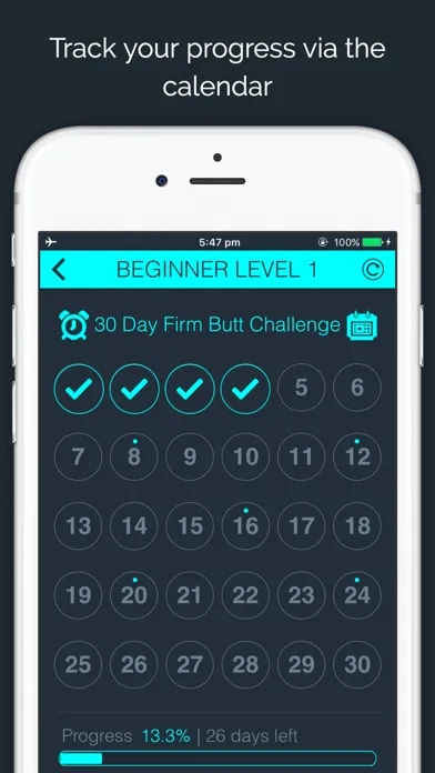ภาพหน้าจอของ 30 Day Firm Butt Challenge
