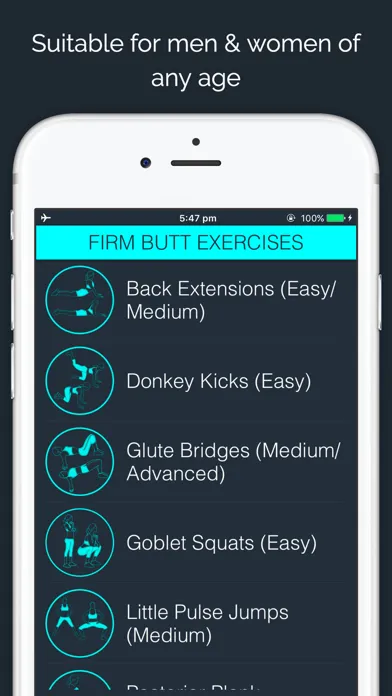 ภาพหน้าจอของ 30 Day Firm Butt Challenge